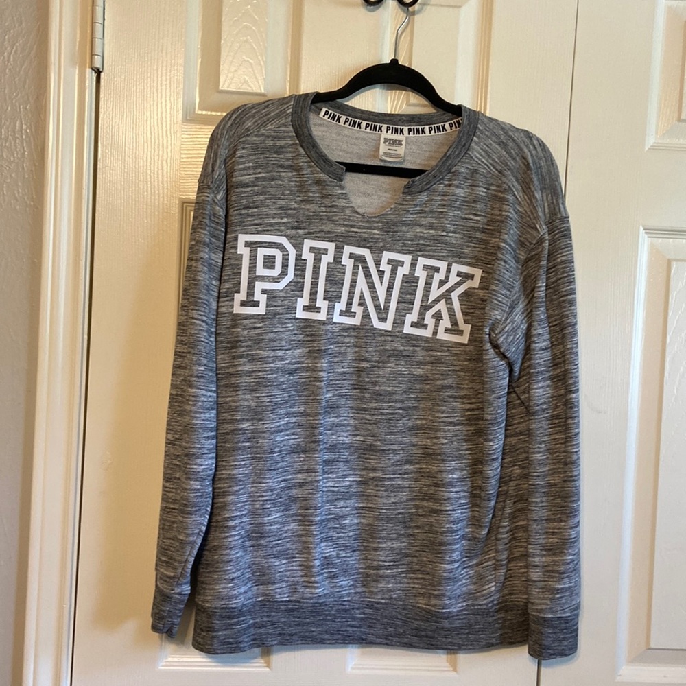 Victoria secrets PINK sweater, in heather grey